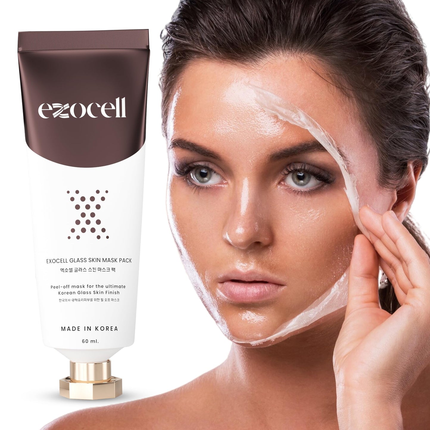 Exocell Glass Skin Mask Pack Korean Peel-Off Mask for Ultimate Glossy Skin Finish 60 ml