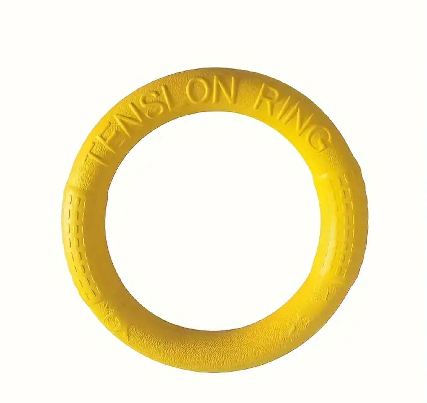 Nikki and Max Dog Flying Disc Premium Quality Flyer Dog Toy for Outdoor & Indoor Fun Tension Ring Dog Toy for Throwing Catching Swimming & Training (Yellow 7 in)